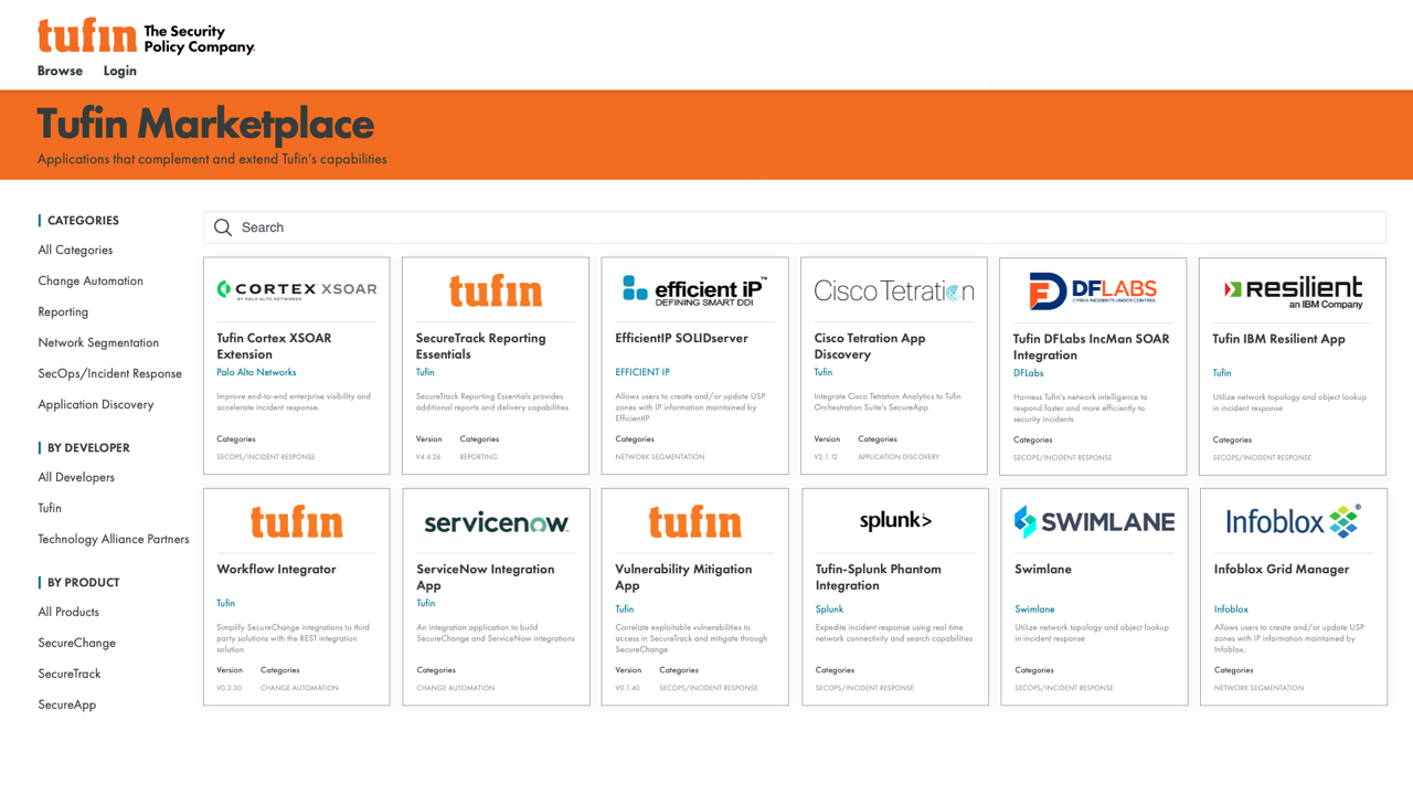 Tufin Marketplace