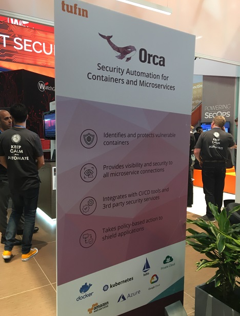 Tufin Orca banner at the conference