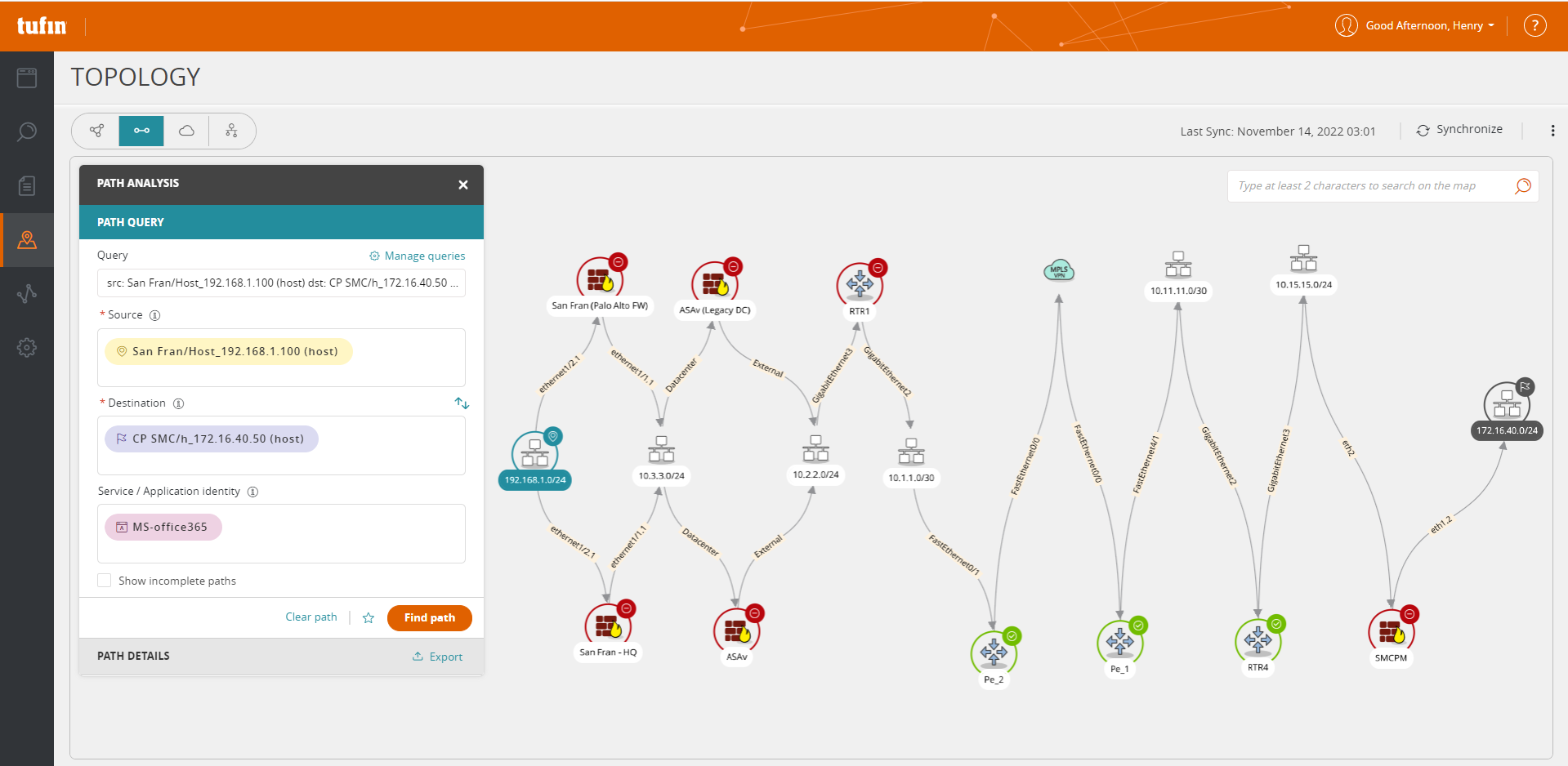 Reduce downtime with network topology intelligence that supports 200M+ routes.